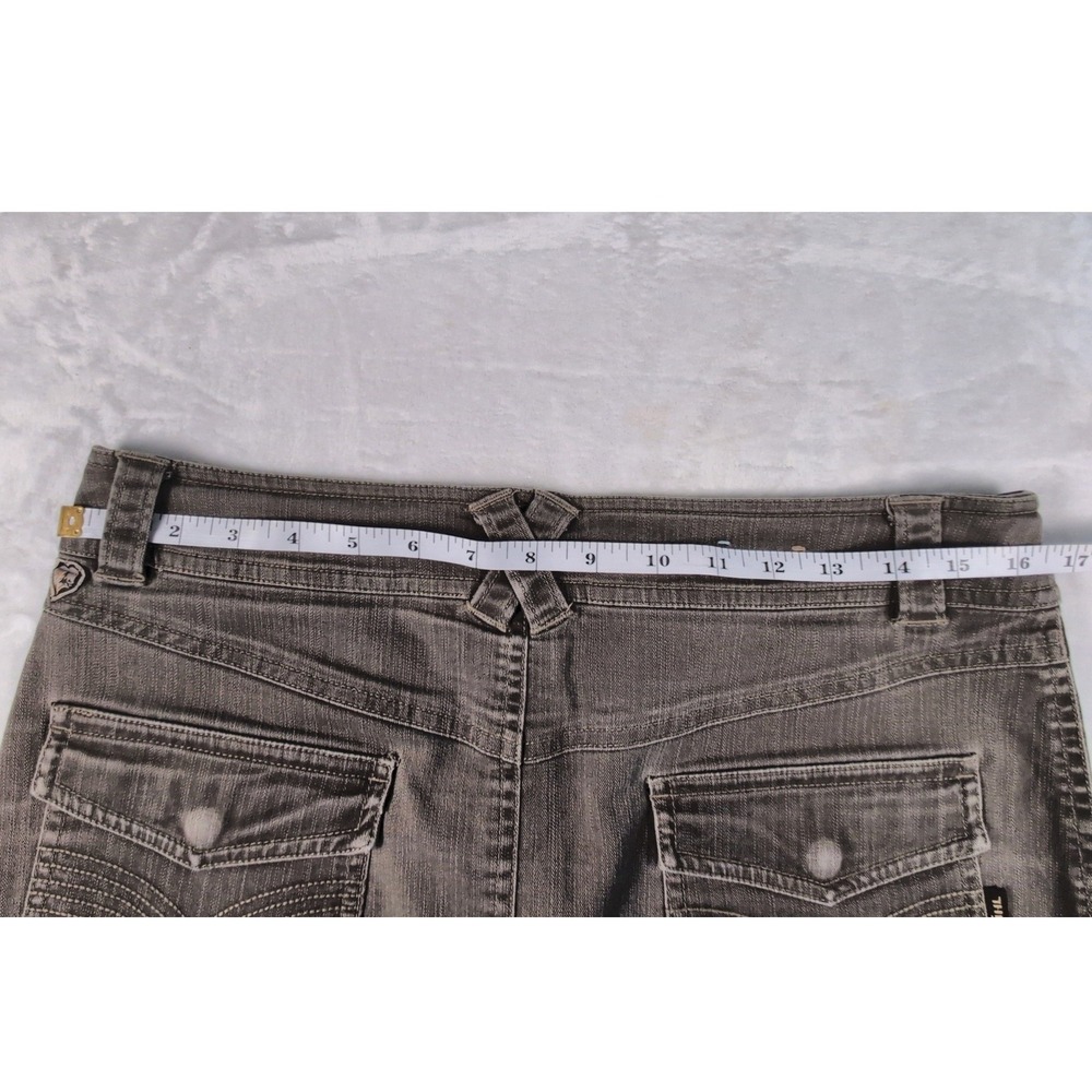 Kuhl‎ Adventure Olive Green Denim Skirt Stretch Outdoors Casual Size 8 Hiking - Picture 8 of 12